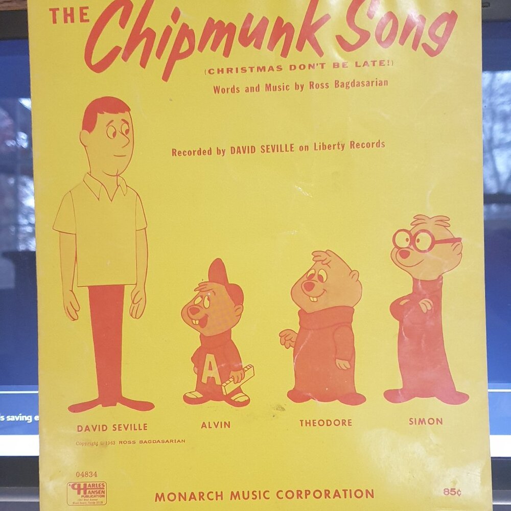 The Chipmunk Song Words and Music Christmas Don't Be Late 1958 Chipmunks